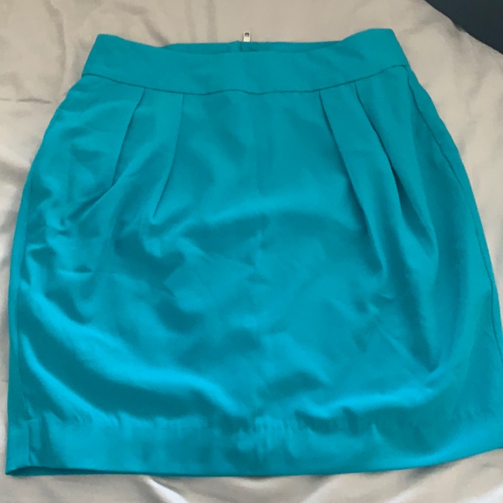 Beautiful pleated turquoise skirt